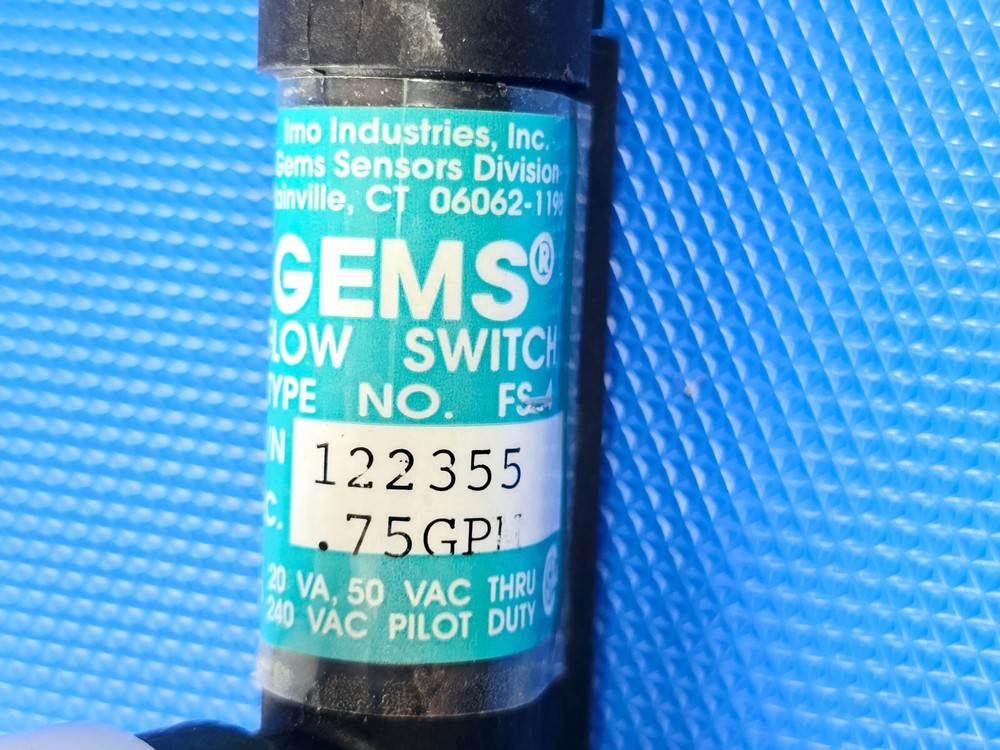 GEMS SENSORS FS-4, 122355 Liquid Flow Switch,