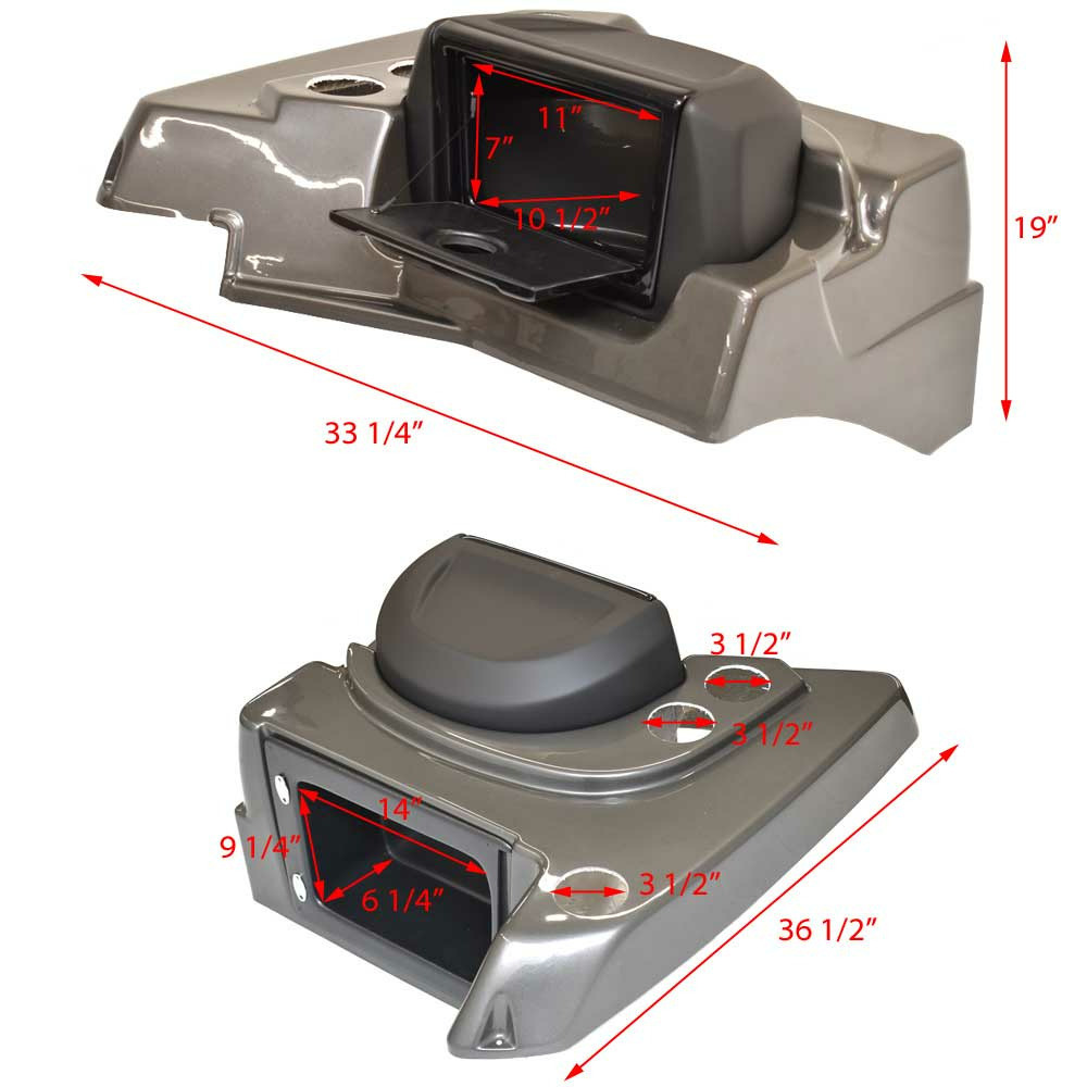 Tracker Boat Dash Console Panel F144334334 | Glove Box Metallic Silver