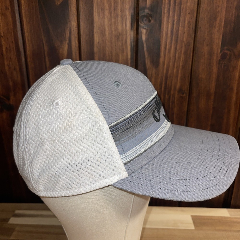 Gray And White Callaway Golf Hat Distressed