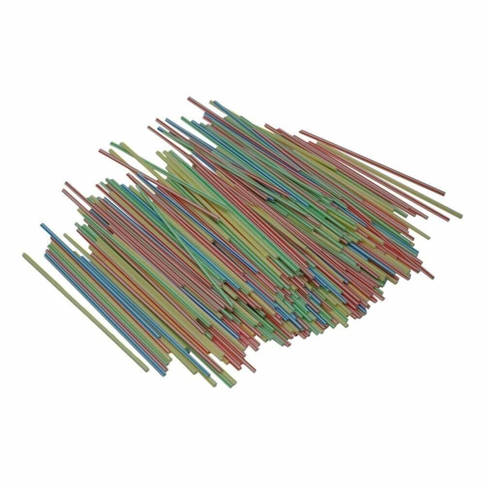 Multicolored Plastic Sip Stirrers for Coffee and Beverages, 800 count