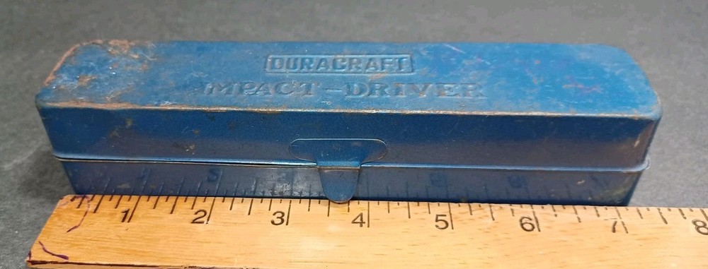 Vintage Duracraft #2500 Impact-Driver Bits Metal Case w Instructions- Untested