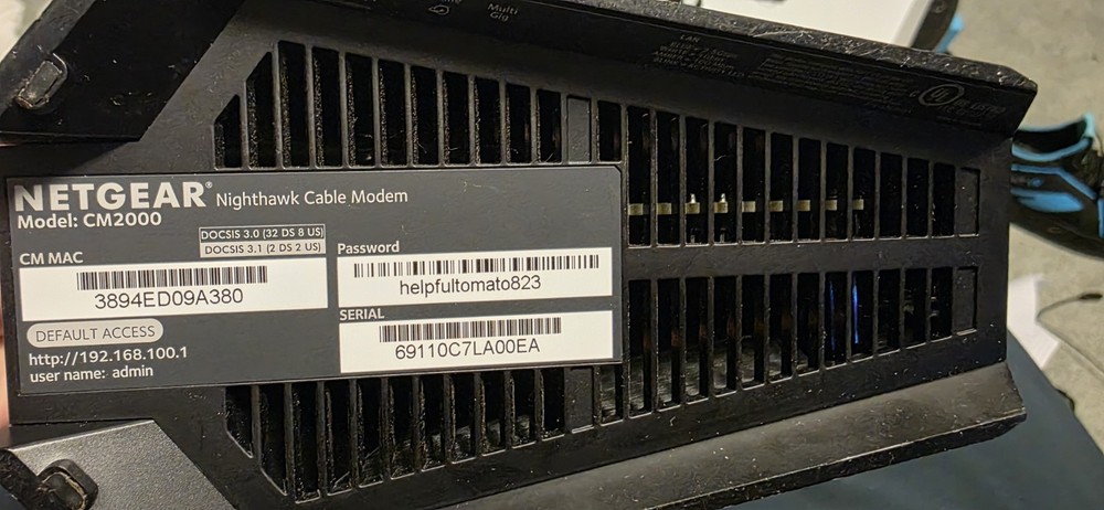 NETGEAR Nighthawk CM2000 DOCSIS 3.1 2.5Gbps Cable Modem Tested Working