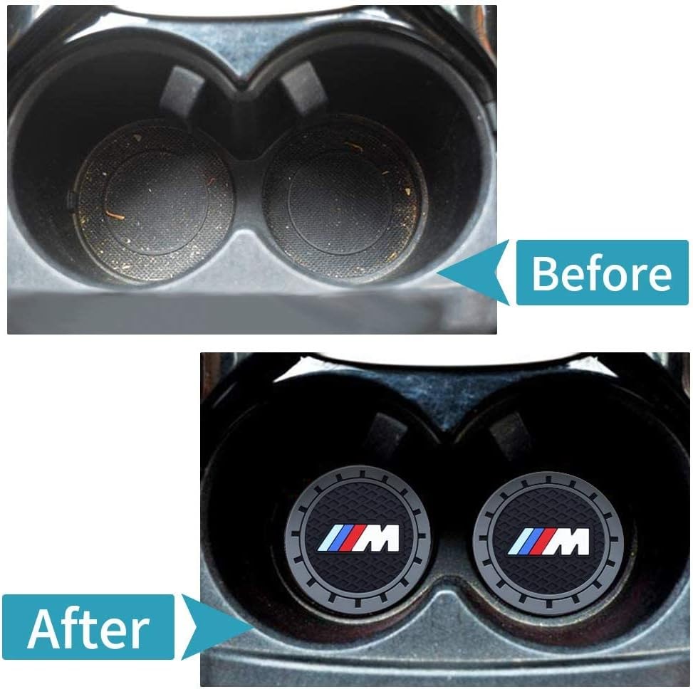 for BMW M Car Cup Holder Coaster, Auto Insert Coaster baoMma