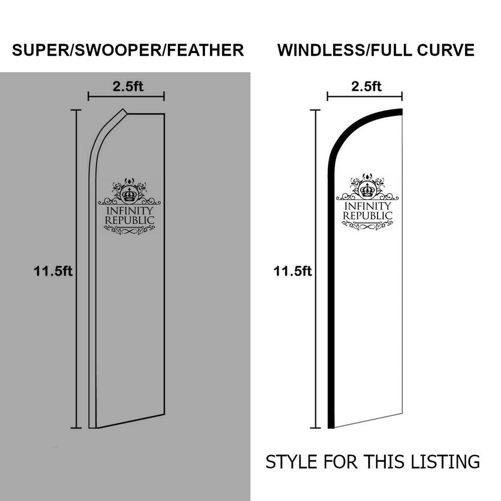 Cell Phone Accessories Full Curve Windless Swooper Flag RD/BL