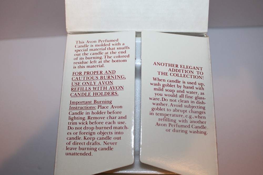 VINTAGE AVON 1876 CAPE COD COLLECTION RUBY RED GLASS WATER GOBLET & CANDLE