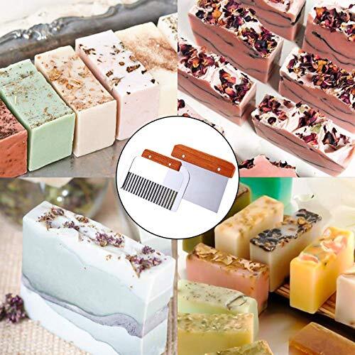 Silicone Soap Molds Kit-42 oz Wooden Silicone Soap Rectangular Mold with Stai...