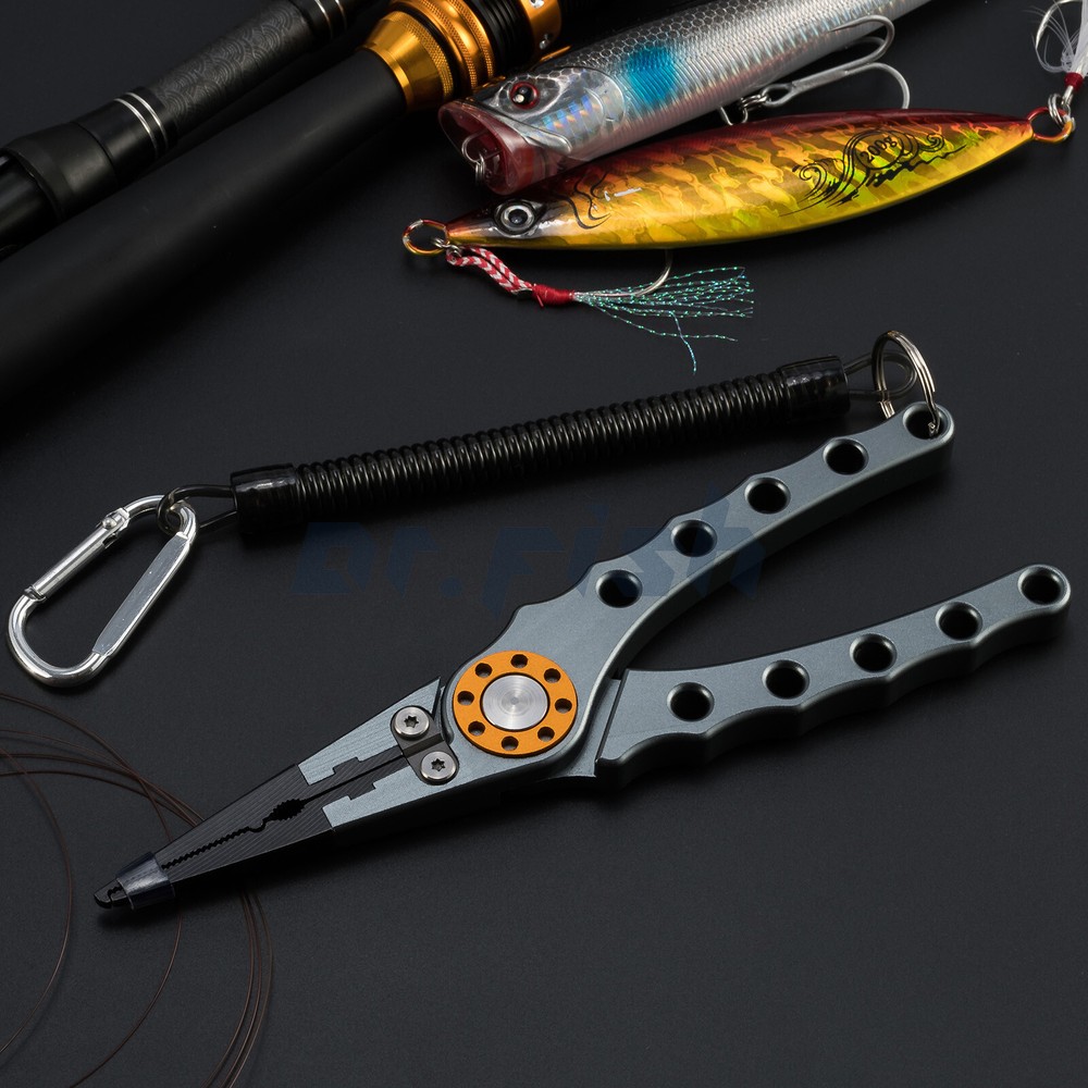Fishing Split Ring Pliers Aluminum Hook Remover Braid Cutters Multitool
