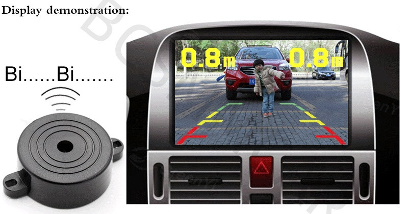 Car Backup Reverse Camera License Plate Frame Parking Sensors 120° Wide Angle
