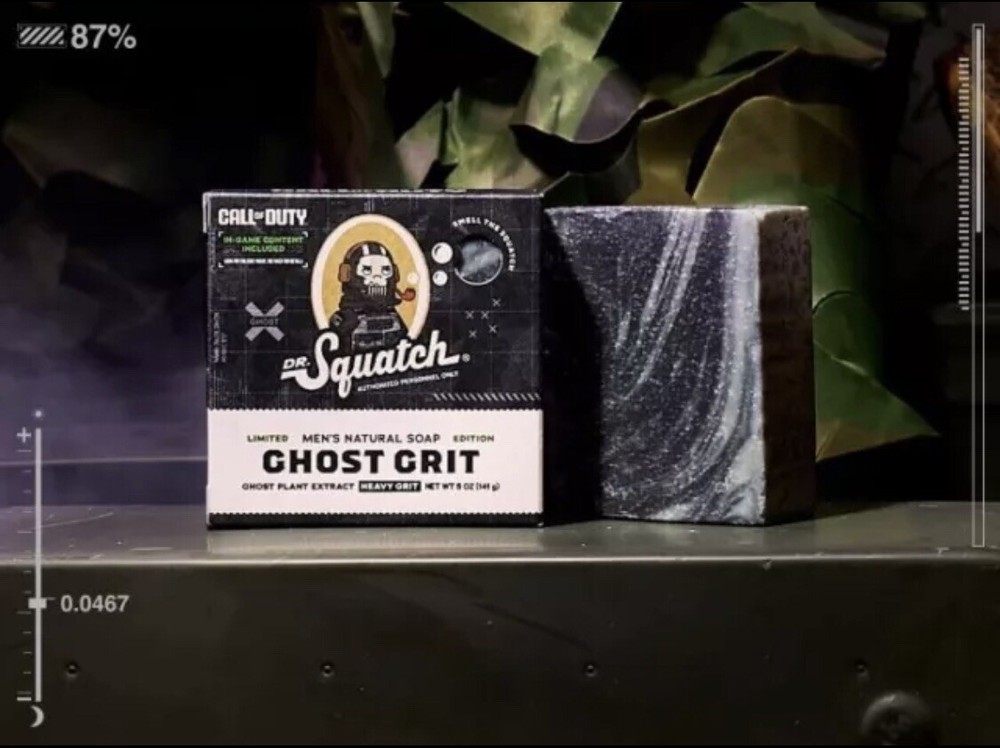 NEW SCENT!! Dr Squatch Ghost Grit CALL of DUTY Limited Edition Includes Code!