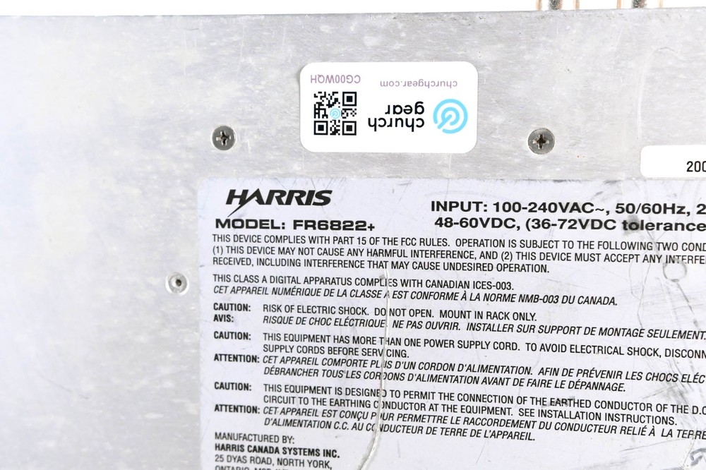 Harris FR6822+ Frame with Cards CG00WQH