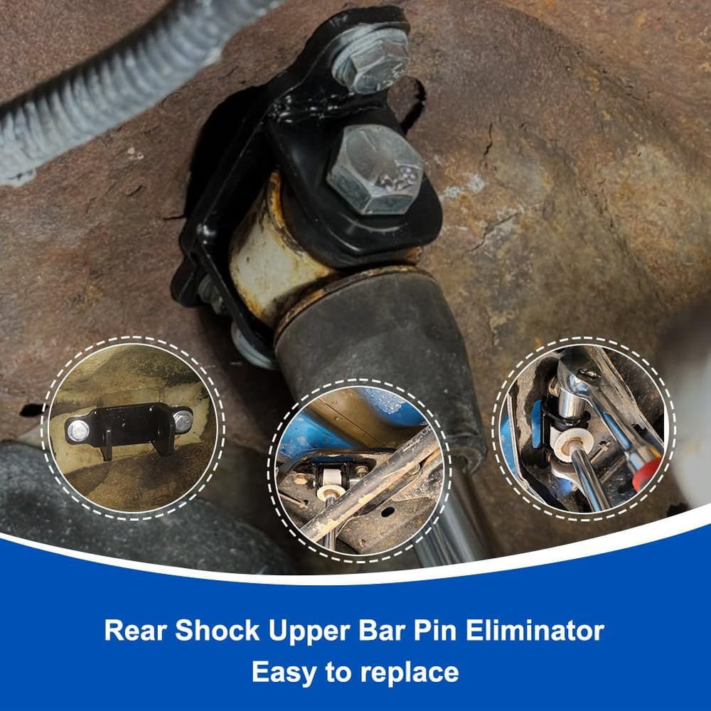 Rear Shock Upper Bar Pin Eliminator Compatible with 1997-2018