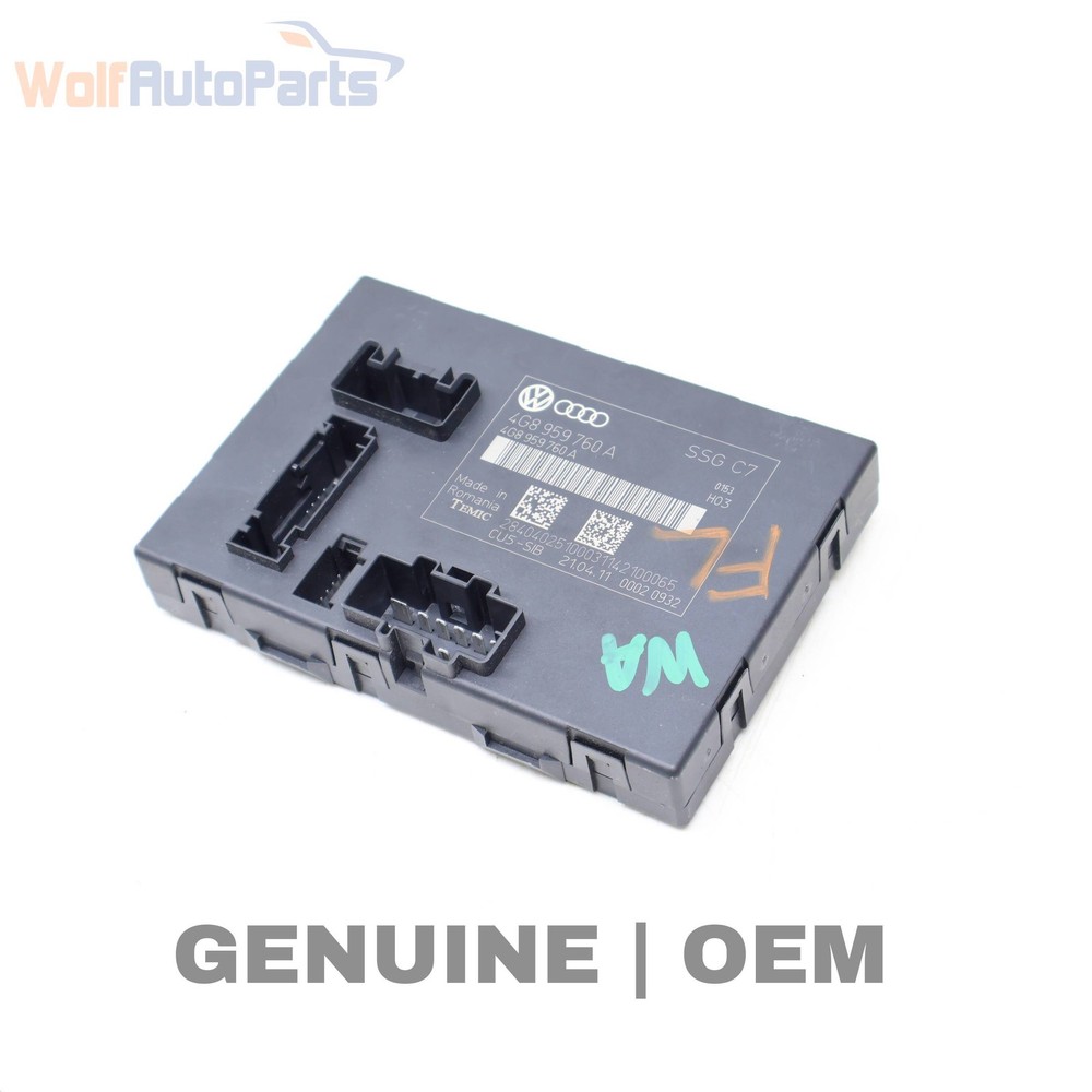 2012-2018 AUDI A7 C7 - Front LEFT SEAT / Backrest Adjustment Control Module