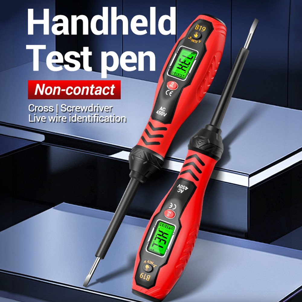 Digital Voltage Tester With LCD Backlight Smart Live Wire Detector For SWGF