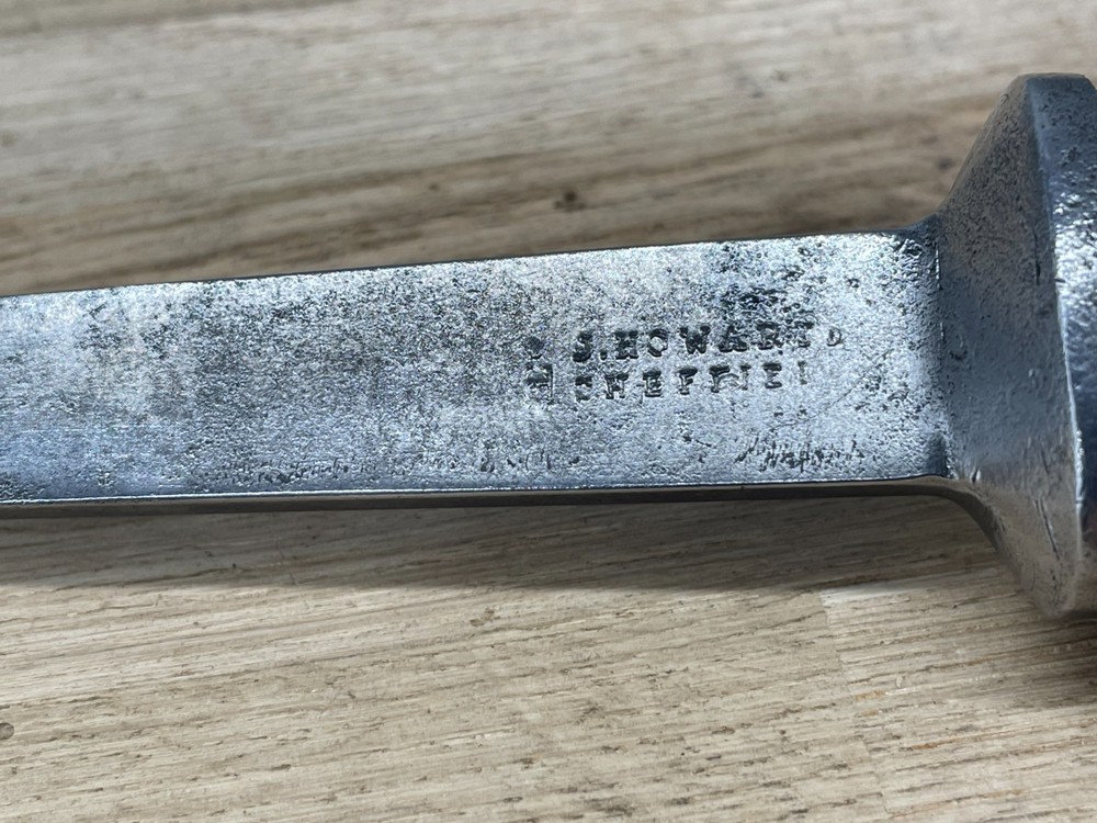 Vintage J Howarth 1/8" Mortice Chisel Pig Sticker Woodworking Tool