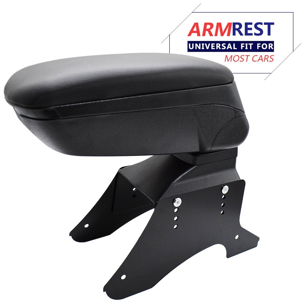 Universal Sliding Armrest Content Box Central Console Black New Container