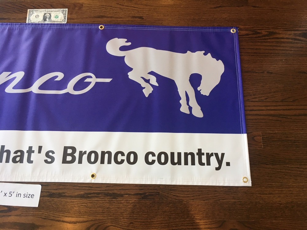 BRONCO Garage Banner Sign (Large 2'x5')