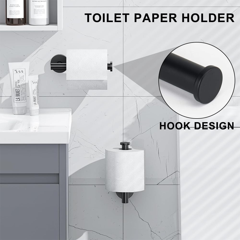 5 Pieces Bathroom Accessories Set, Stainless Bathroom Hardware Set, Extendabl...