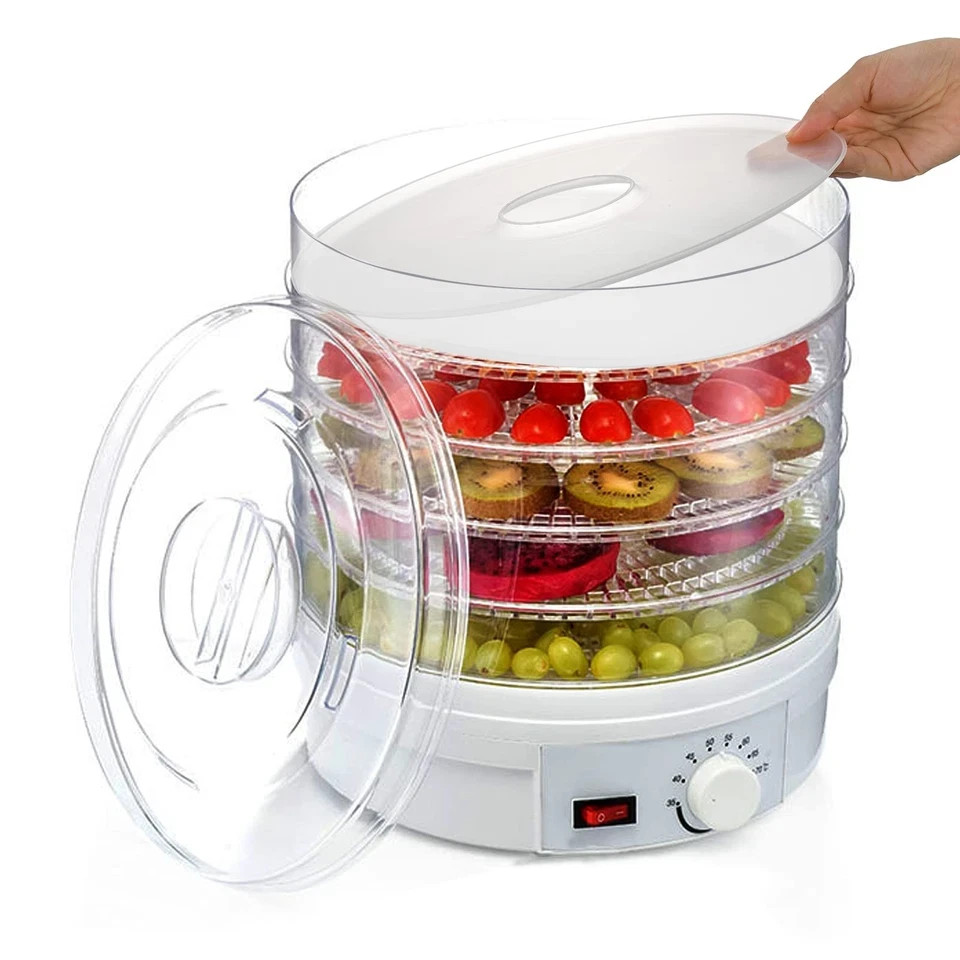 ZOOFOX 6 Pack Fruit Roll Sheets, Round Plastic Dehydrator Sheets with Edges, ...