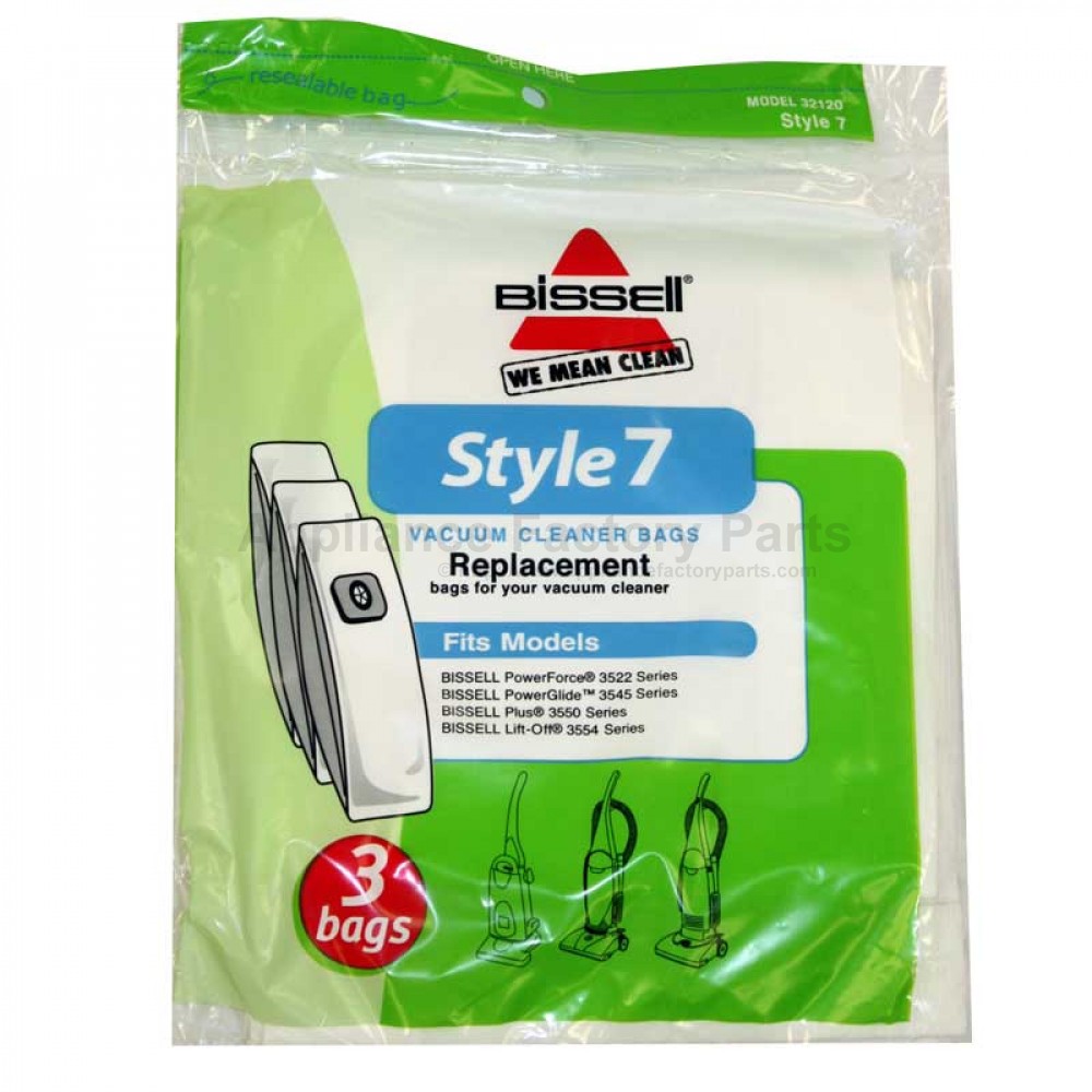 Vacuum Cleaner Part # B-32120 - Style 7 Bag. 3 Pack.