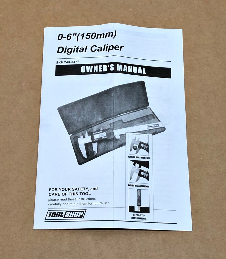 Tool Shop 6" Stainless Steel LCD Display Digital Caliper