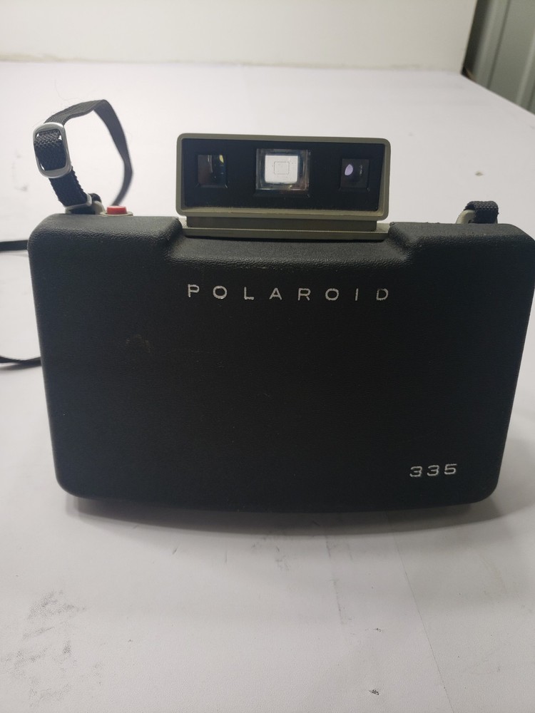 Vintage Polaroid Automatic Model 335 Land Camera With Storage Case & Flash