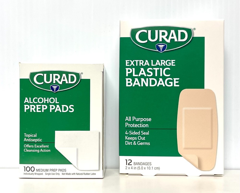 2 Pack Bandage and Alcohol Pads Various Combinations