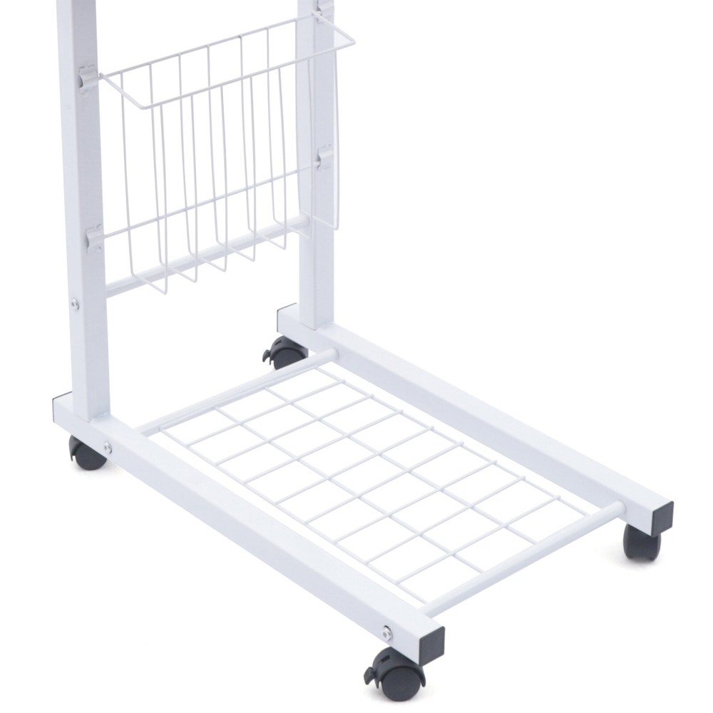 Adjustable Sofa Side Table C-Shaped End Table Laptop Holder Rolling Desk