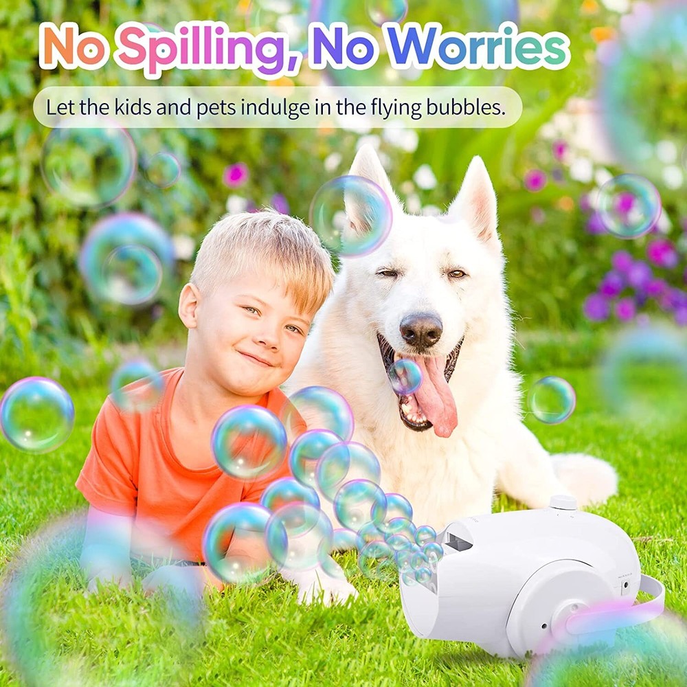 Bubble Machine Automatic Bubble Blower 5000+ Bubbles Per Minute for Kids Party