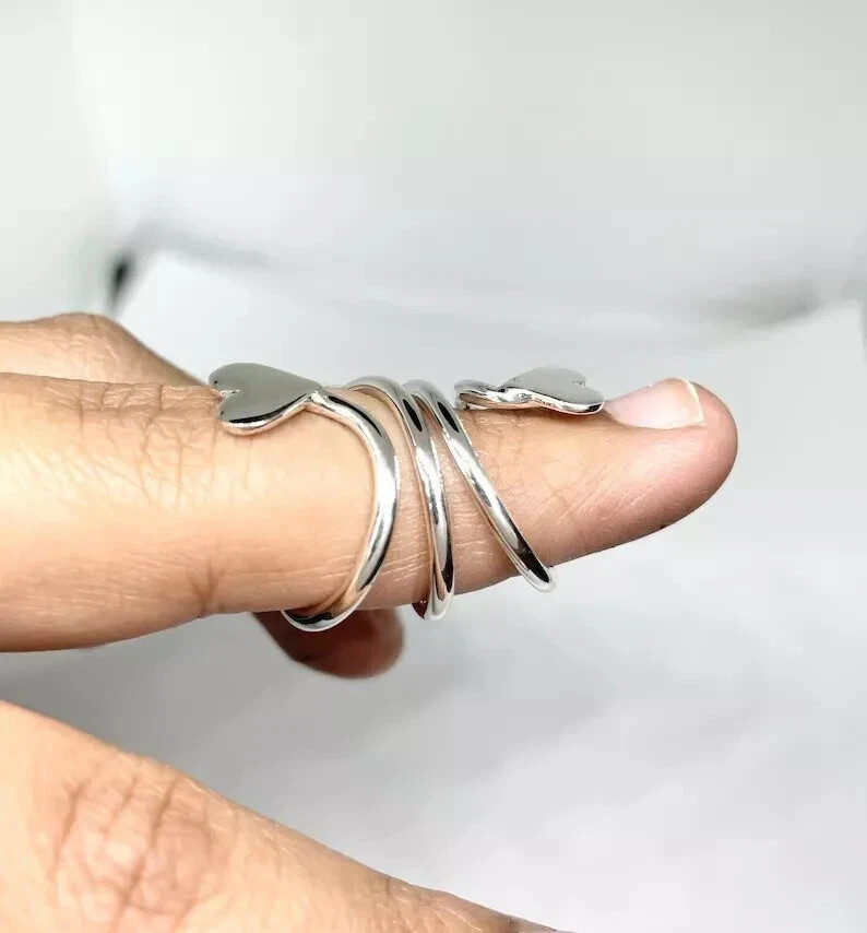 Solid 925 Sterling Silver Band & Statement Ring Handmade Ring All size R-122