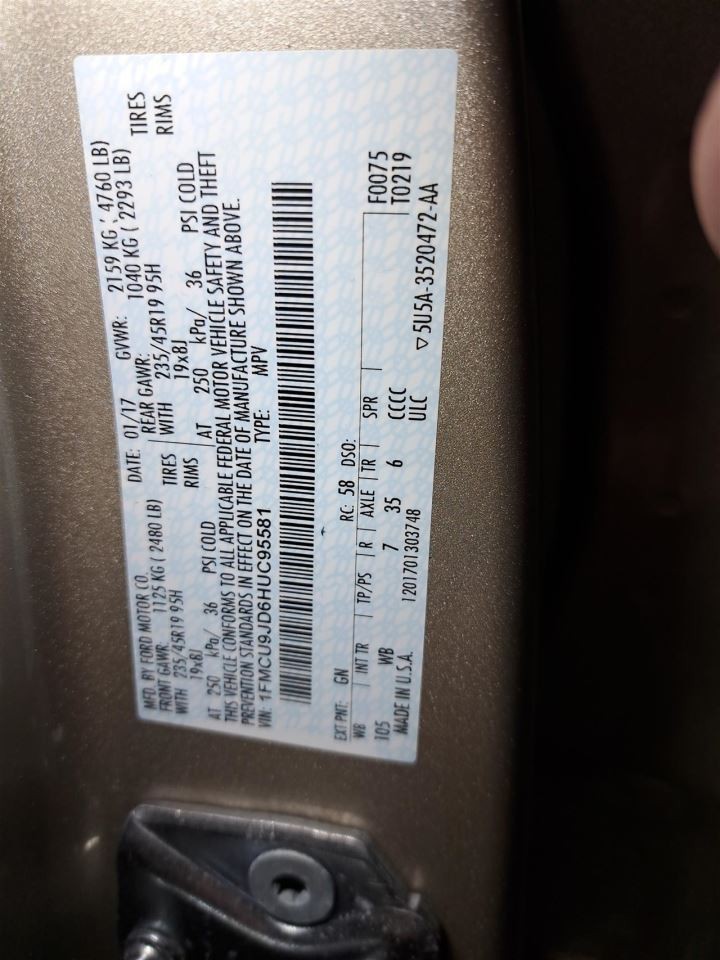 2017 Escape Amplifier Sku#4348878