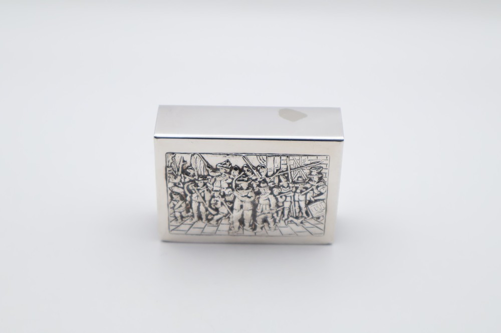 Antique Silver Plated Match Box Cover