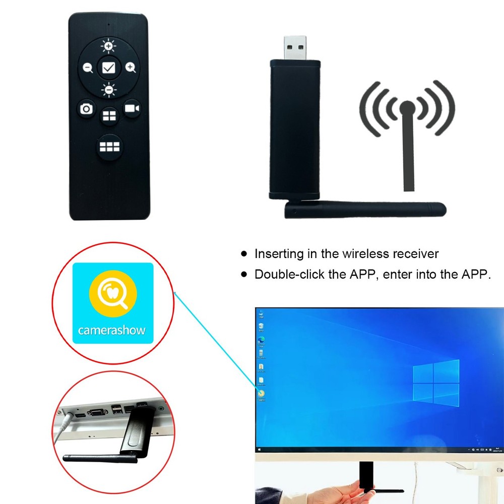 Ceiling-Mounted Dental LED Operation Light Sensor Lamp w/ Camera Video Recording