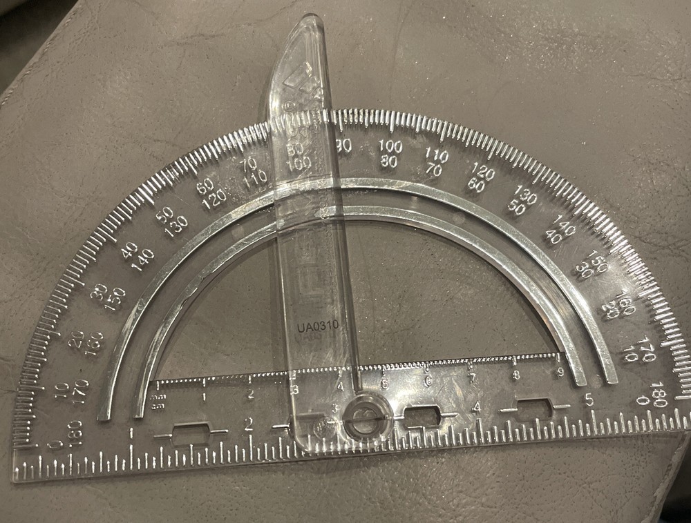 Fiskars Plastic Swing Arm 180° Protractor D UA0310