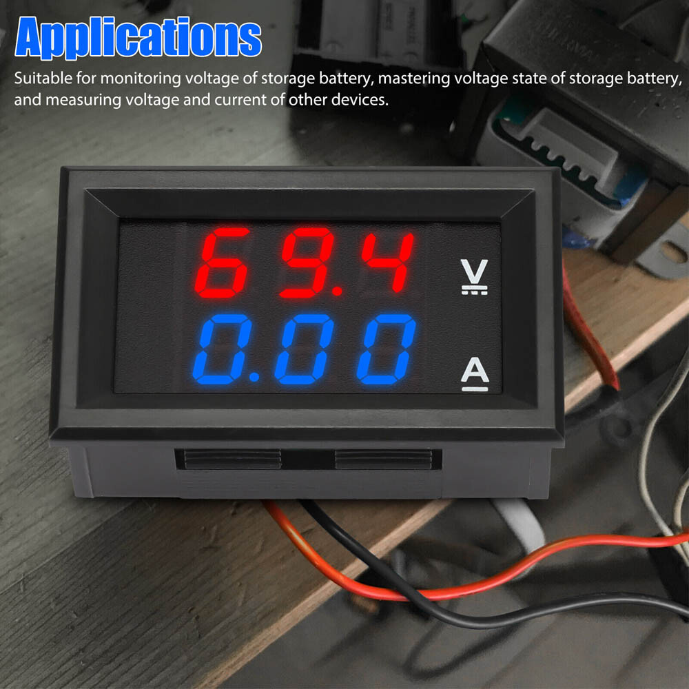5/10pcs DC100V 10A Digital Voltmeter Ammeter LED Amp Volt Meter Current Gauge US