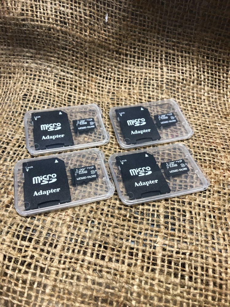 Micro SD Card 64GB, Micro Center 2, 2 packs (4 Micro SD cards total)