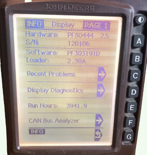 John Deere PF80444 BrownBox GreenStar GPS Display READ DESCRIPTION