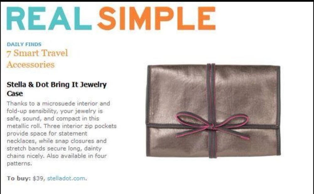 Stella & Dot "Bring It" Jewelry Roll