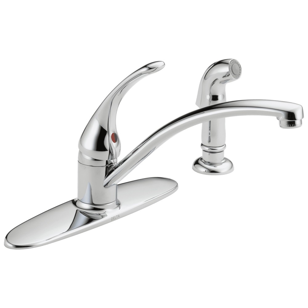 Delta Foundations Single-Handle Kitchen Faucet W/ Spray Chrome