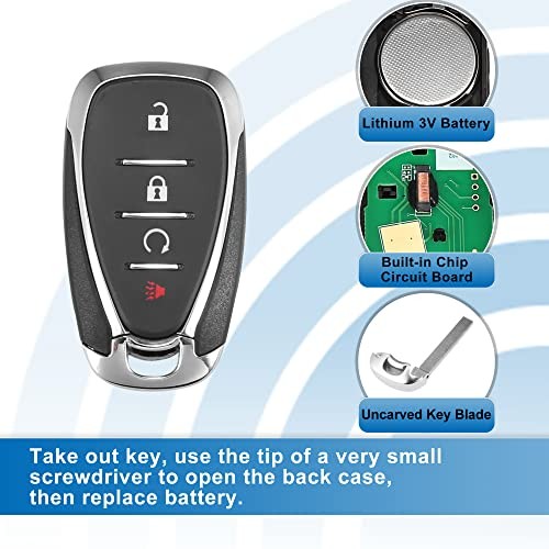 4 Button Car Keyless Entry Remote Control Replacement Key Fob Proximity Smart