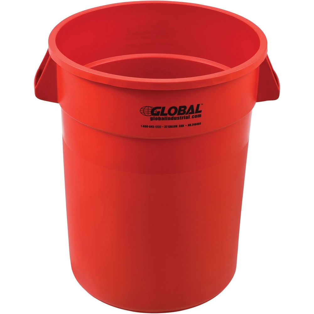 Global Industrial 32 Gallon Garbage Can Red No Lid