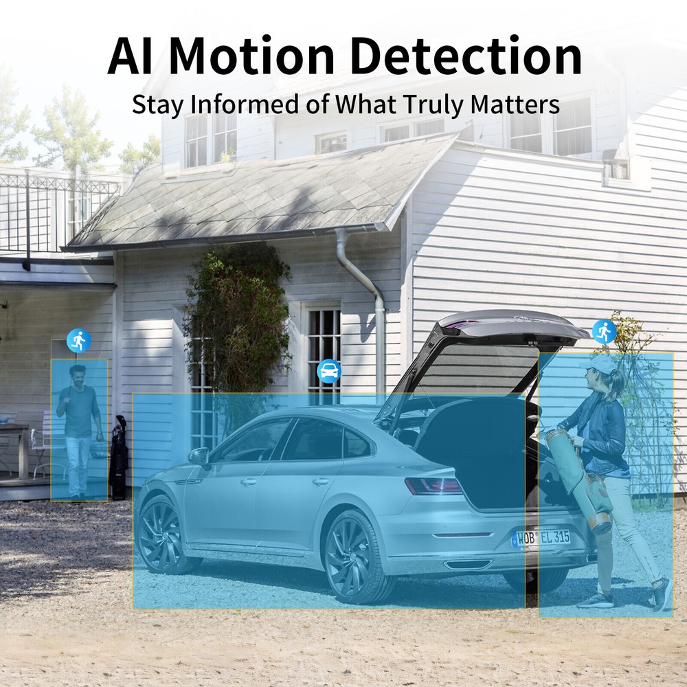 ARCCTV 4MP Solar Security Camera System Wireless Outdoor Cameras Battery Powered
