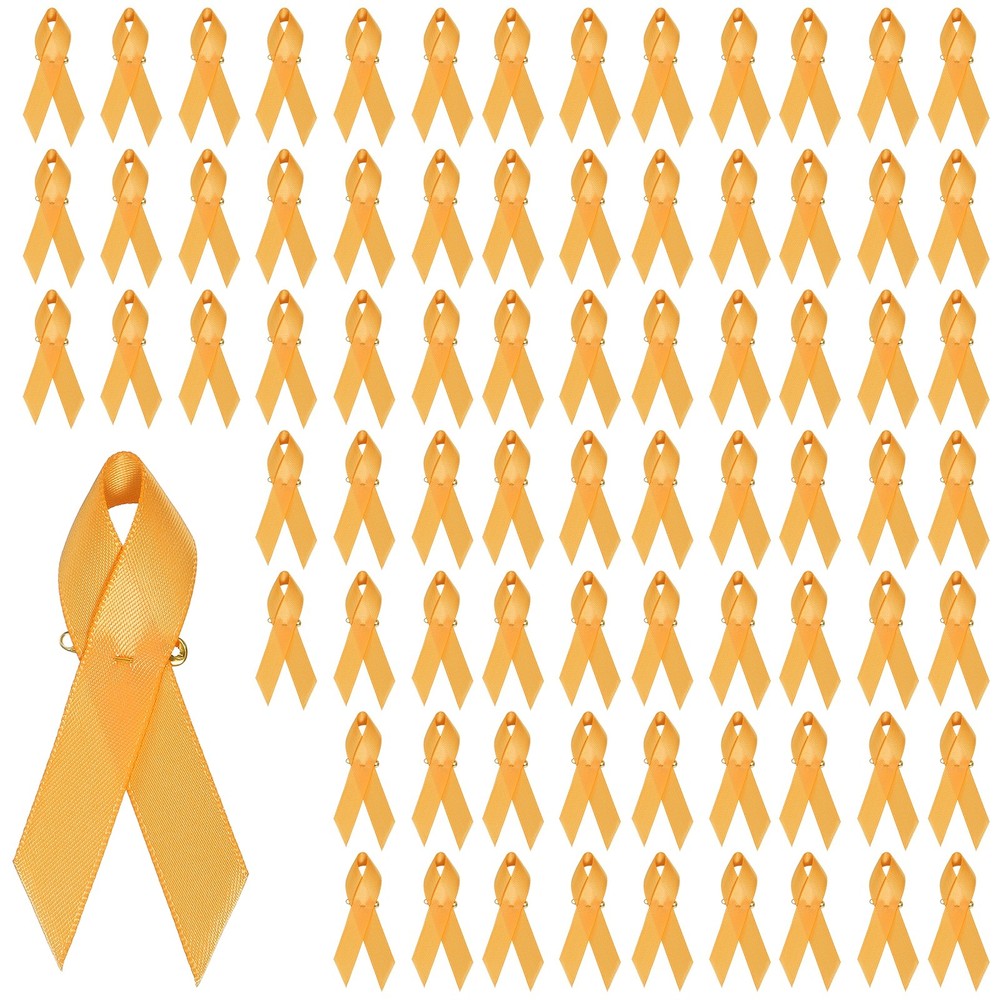 100 Pcs Polyester Ribbon Satin Pins, Gold