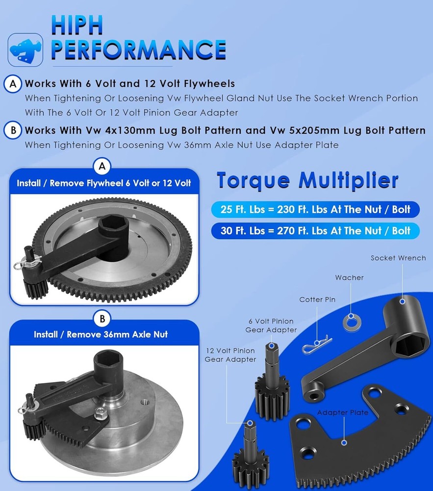 For Classic Vw Bug 000133 Torque Multiplier Leverage Tool for Volkswagen Beetle