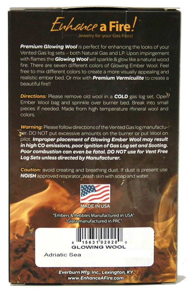 Glowing Wool for DV & Vent Free Gas Fireplaces