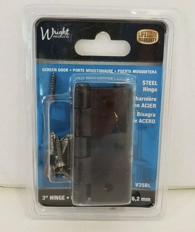 WRIGHT PRODUCTS V35BL 3" H Black Painted Steel Hinge B1