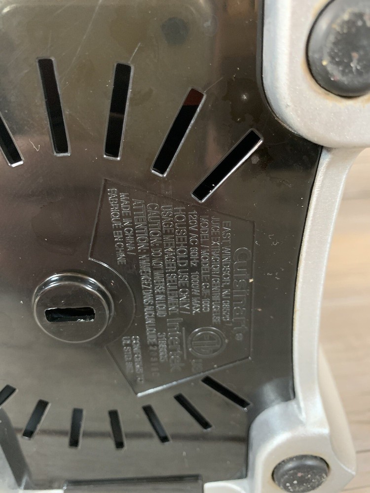 Cuisinart CJE 1000 Juice Extractor Juicer Motor Base Replacement Only - Tested