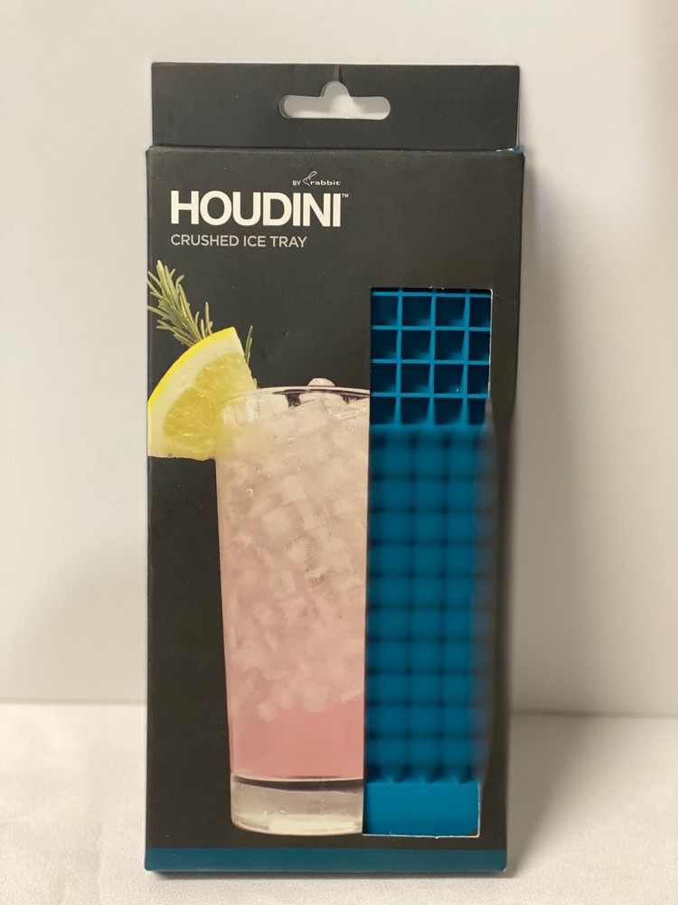 Houdini Blue Twist Release Silicone 160CT Crushed Cube Ice Tray  New