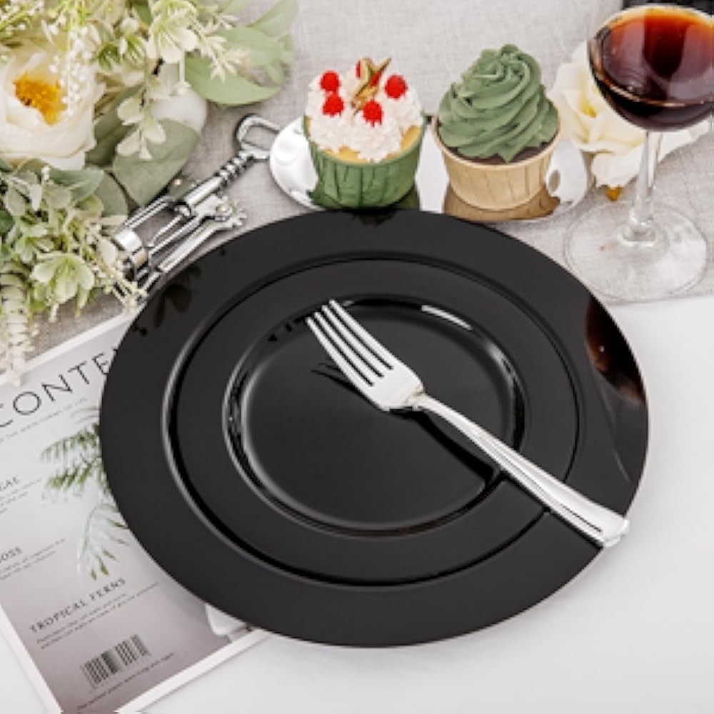 Bla Plastic Plates - Heavy Duty Bla Disposable Plates for 30