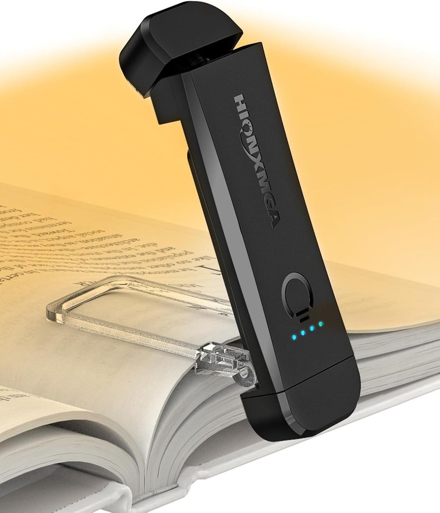 Rechargeable Clip-On Book Reading Light with 3 Color Temperatures Touch Control