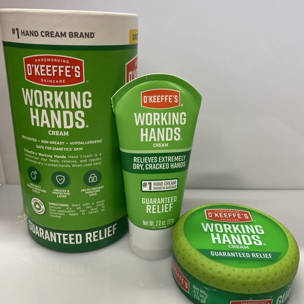 O’KEEFFE’S Working Hands Cream Value Pack 2.7 Oz Jar & 2 Oz